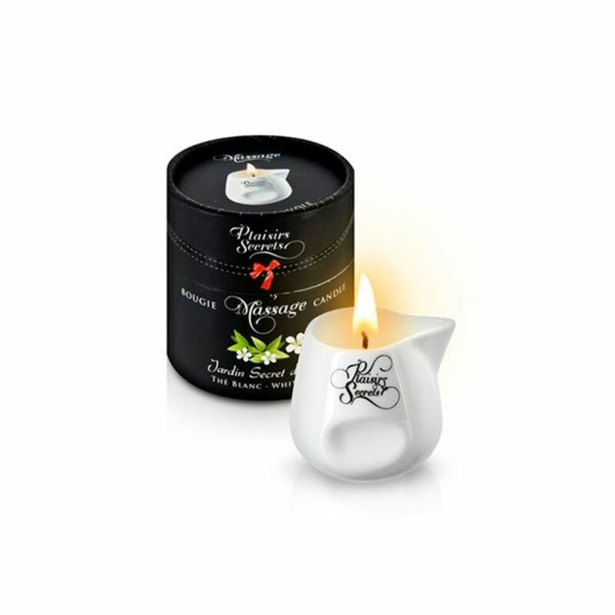 Bougie de massage Plaisirs Secrets Thé Blanc 80 ml